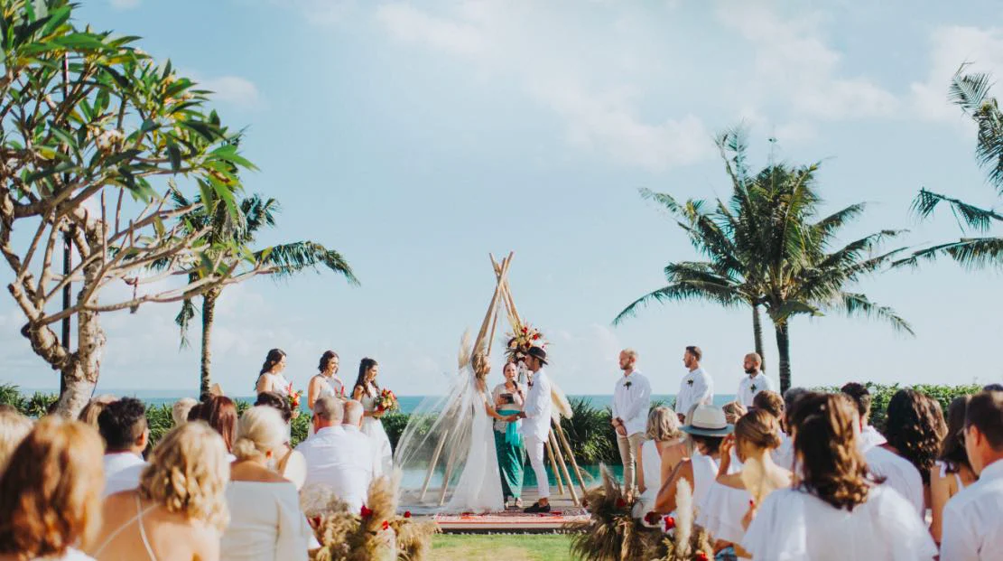 clare and nathan wedding in bali ceremony