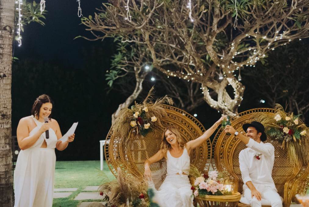 clare and nathan wedding in bali ceremony
