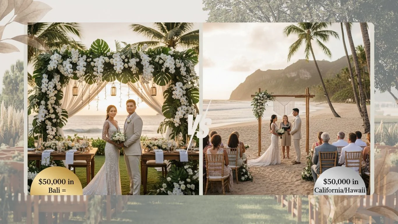 The $50k Wedding Challenge What It Buys You in Bali vs. California or Hawaii
